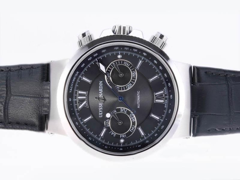 Ulysse Nardin Marine Collection 356-66/354 Stainless Steel Case Mens Stainless Steel Bezel Watch