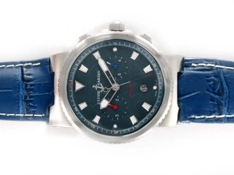 Ulysse Nardin Marine Collection 356-68LE-3 Stainless Steel Bezel Stainless Steel Case Watch