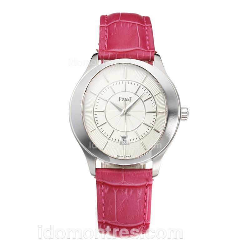 Piaget Polo with White Dial-Leather Strap-Same Chassis as the Swiss Version