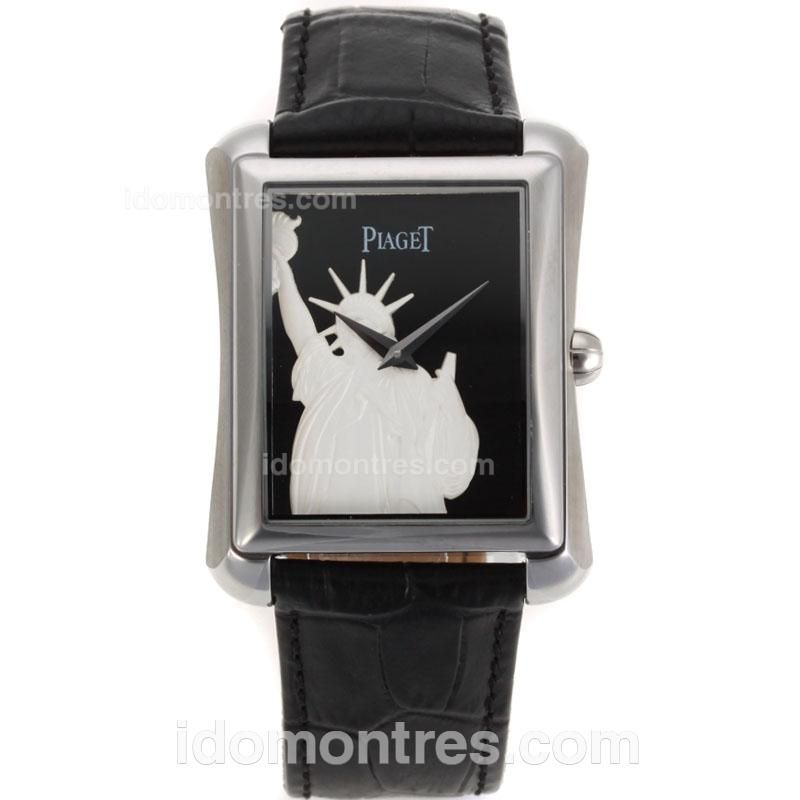 Piaget Upstream Manual Winding with Black Dial-Statue of Liberty Demonstrated
