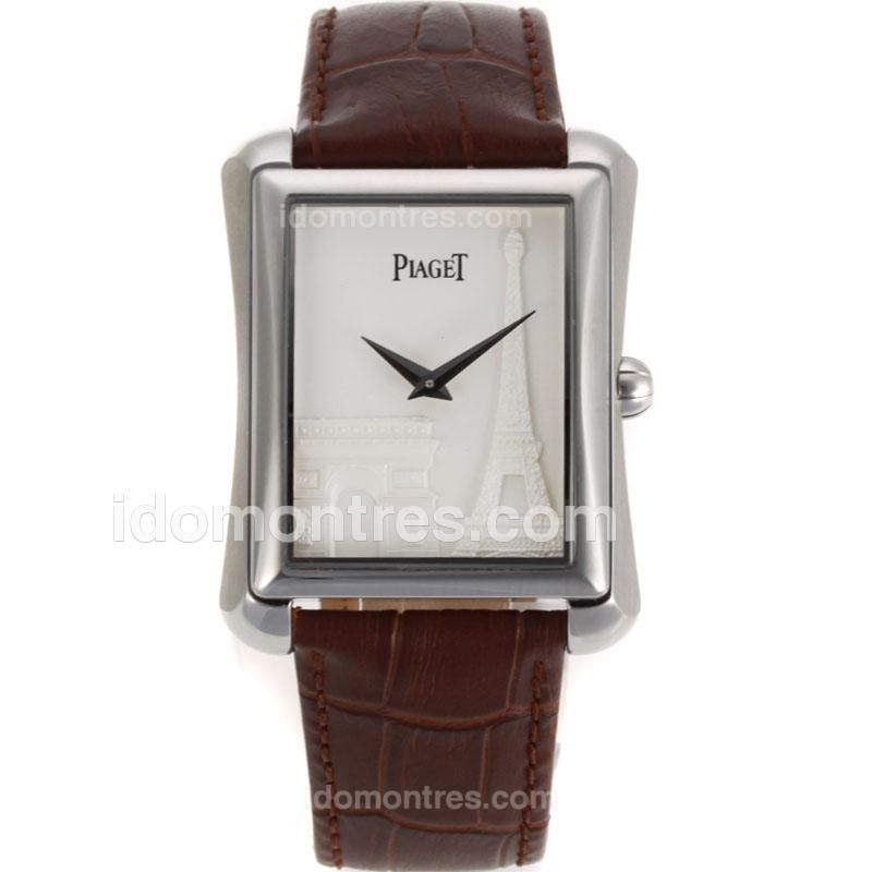 Piaget Upstream Manual Winding with White Dial-Triumphal Arch and Eiffel Tower Demonstrated