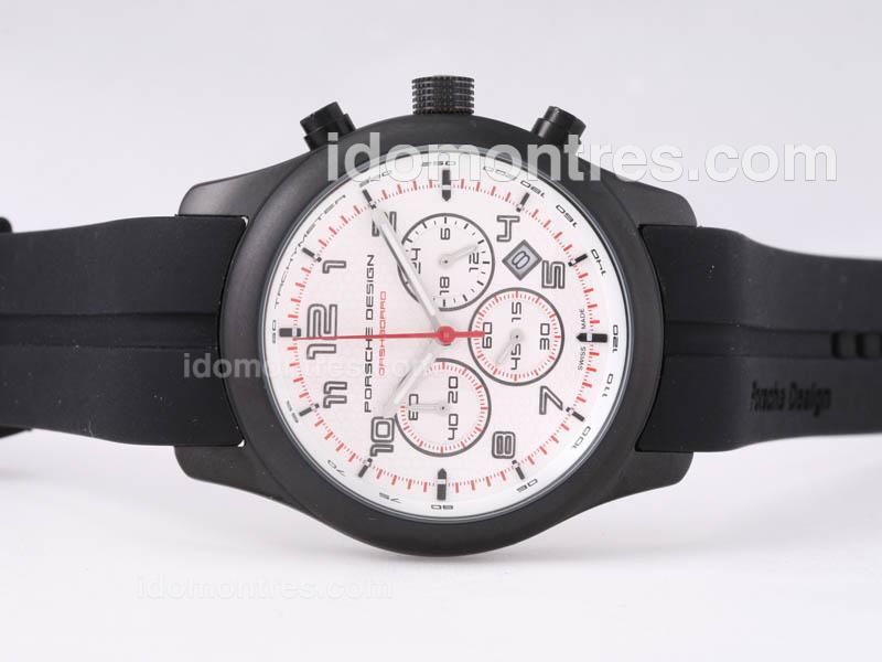 Porsche Design Indicator Working Chronograph PVD Case with White Dial