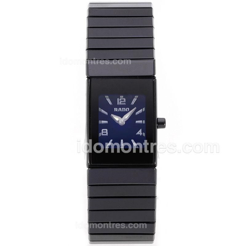 Rado DiaStar Full Black Authentic Ceramic with Black Dial-Lady Size