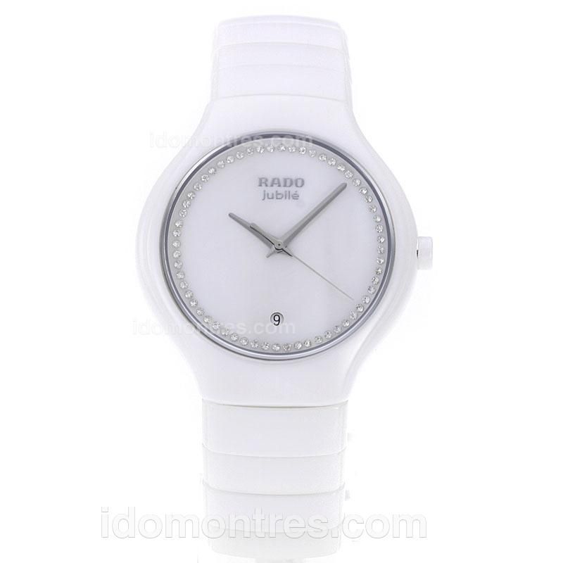 Rado DiaStar Full White Authentic Ceramic Diamond Markers with MOP Dial