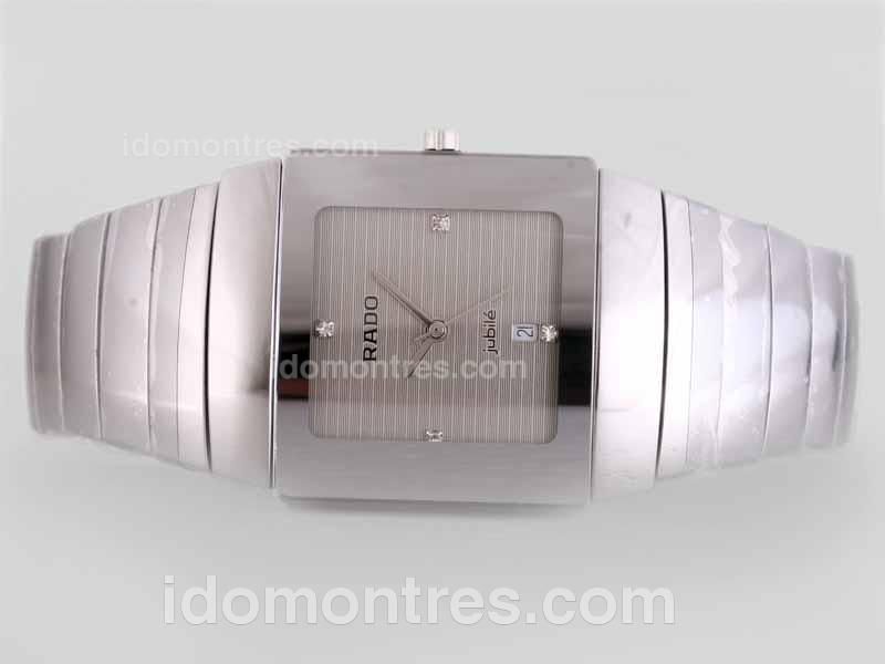 Rado DiaStar Swiss ETA Movement Silver Athentic Ceramic with Lateral-Cut Dial