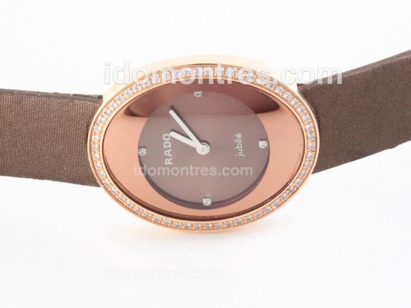 Rado eSenza 18K Gold Case Champagne Dial with Diamond Bezel