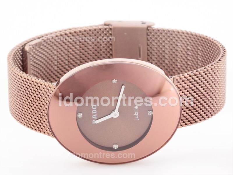Rado Sintra Jubile with Champagne Dial-Full Rose Gold Bracelet