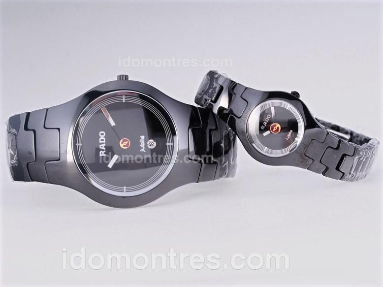 Rado Sintra Super Superjubile Authentic Ceramic with Black Dial-Couple Watch