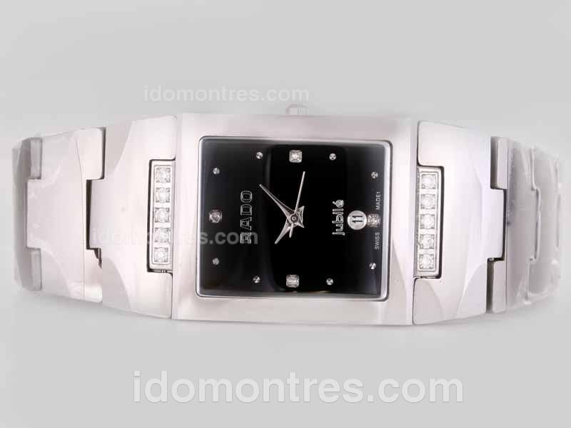 Rado Sintra Super Superjubile Full Silver Tungsten Steel with Black Dial