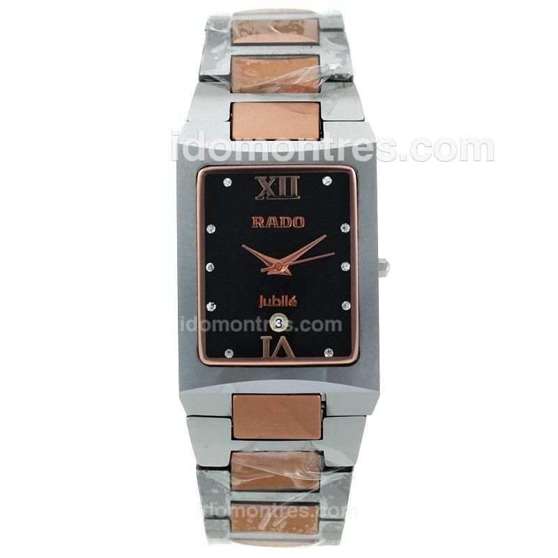 Rado Sintra Super Superjubile Two Tone Diamond Markers with Black Dial