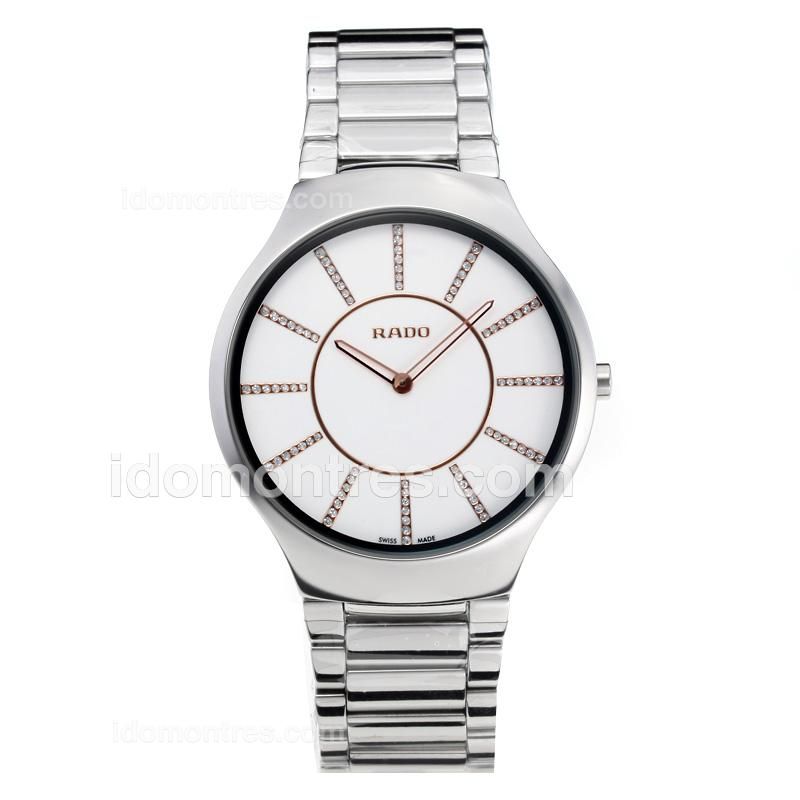 Rado True Thinline with White Dial S/S
