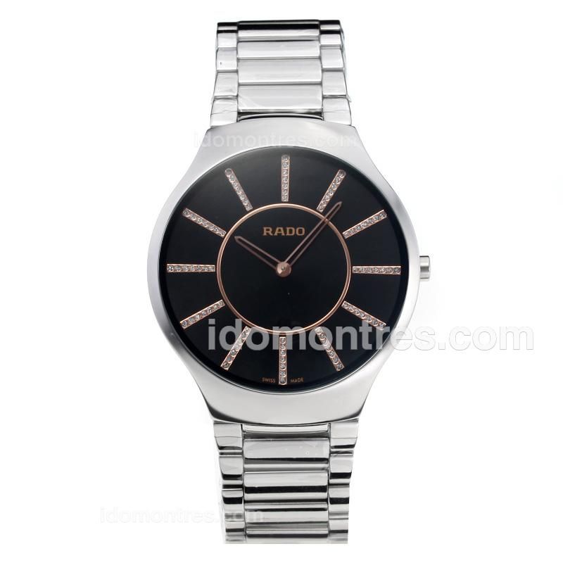 Rado True Thinline with Black Dial S/S