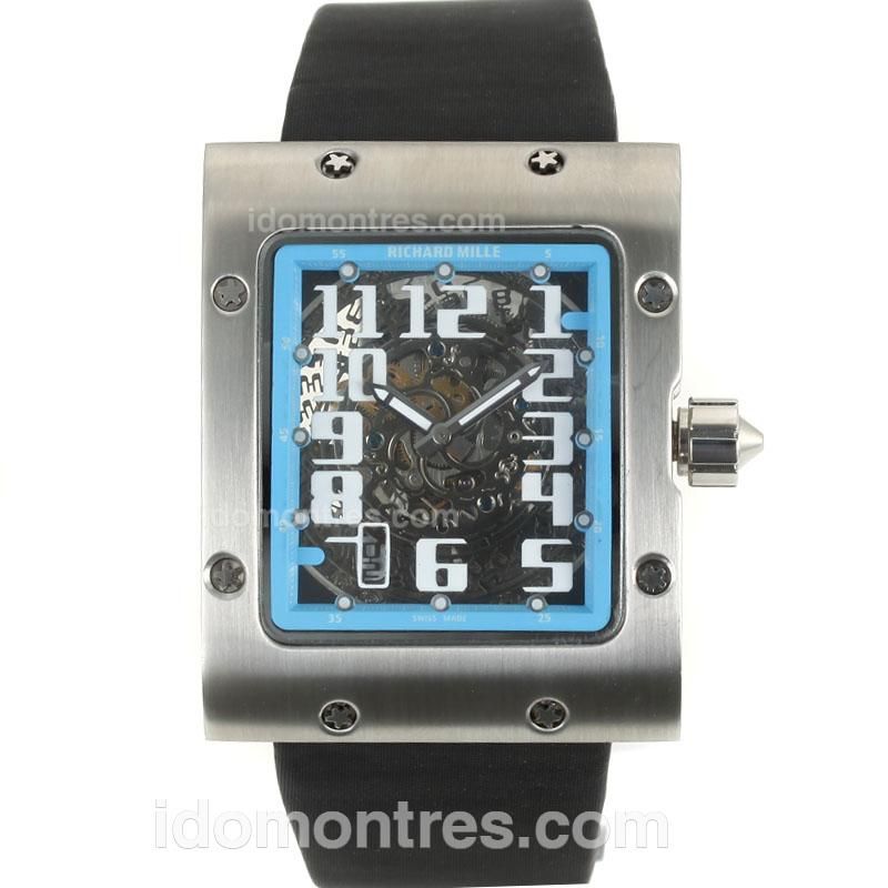 Richard Mille RM016 Automatic with Skeleton Dial-Blue Bezel