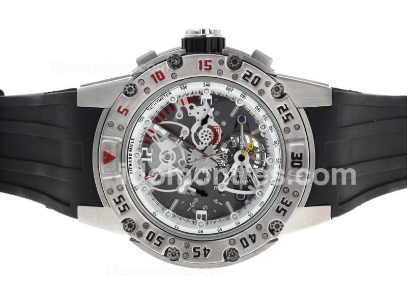 Richard Mille RM025 Automatic with Skeleton Dial-White Inner Bezel