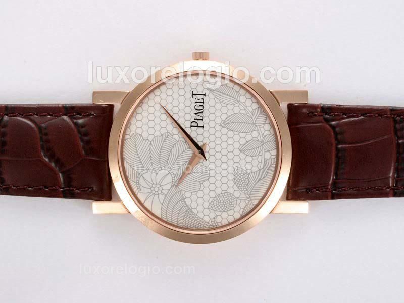 Piaget Altiplano Swiss ETA Movement Rose Gold Case with White Dial Lady Size