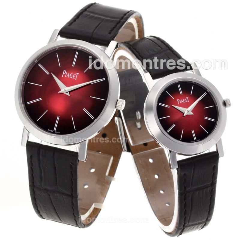 Piaget Altiplano Swiss ETA Movement with Red Dial-Couple Watch