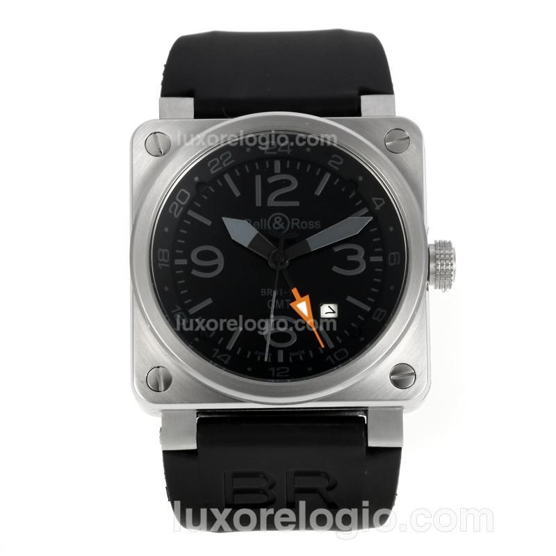 Bell & Ross BR 01-93 GMT Automatic with Black Dial-Gray Markers 42x42mm