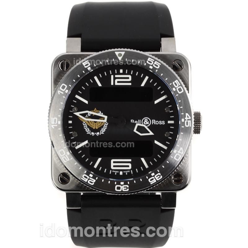Bell & Ross Digital Displayer Swiss ETA Movement with Black Dial-Gift Box Included