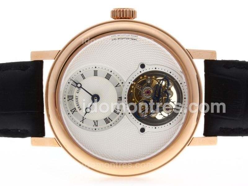 Breguet Classique Tourbillon No.4109 Manual Winding Rose Gold Case with White Dial