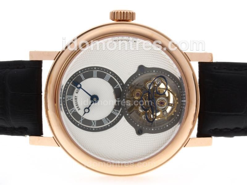 Breguet Classique Tourbillon No.4109 Manual Winding Rose Gold Case with White Dial