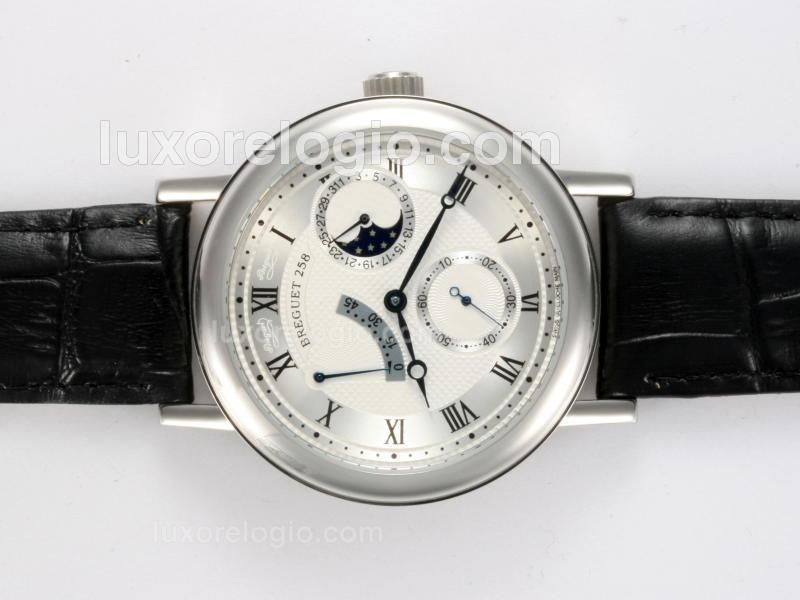 Breguet Ref.1775 Automatic Power Reserve Working with White Dial