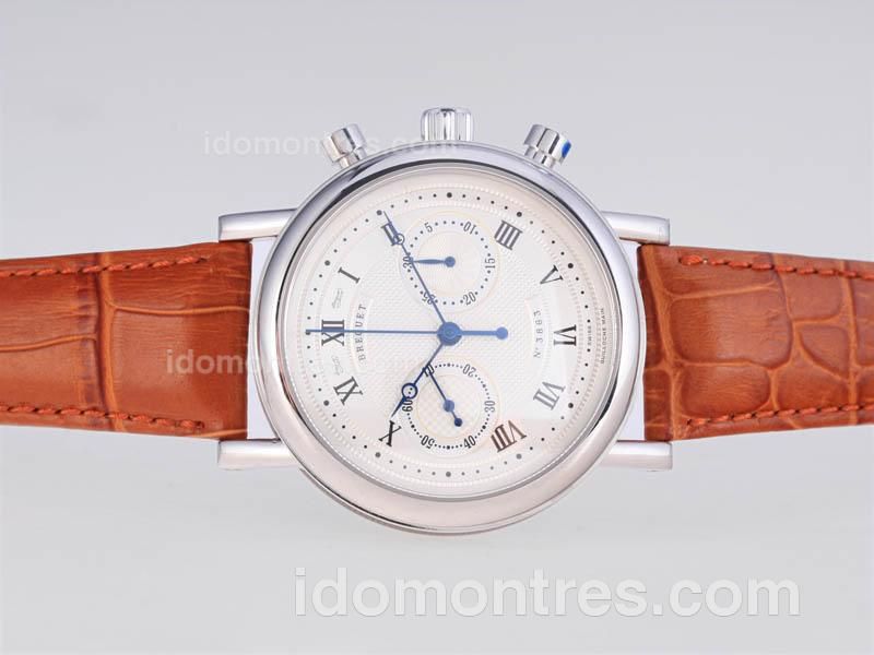Breguet Ref.1775 Chronograph Lemania Movement with White Dial