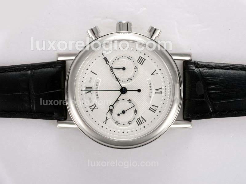 Breguet Ref.1775 Chronograph Lemania Movement with White Dial