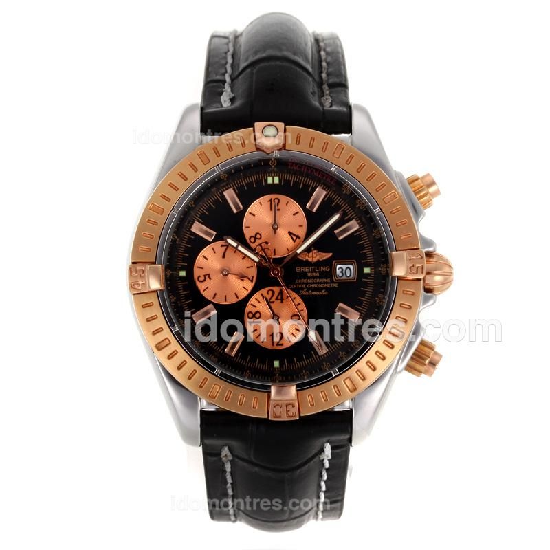 Breitling Chronomat Evolution Automatic Two Tone Case with Black Dial