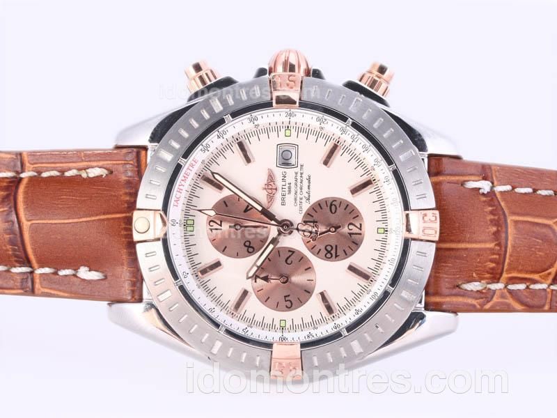 Breitling Chronomat Evolution Automatic Two Tone Case with White Dial