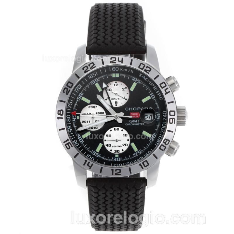 Chopard Mille Miglia GT GMT Automatic Black Dial with Rubber Strap