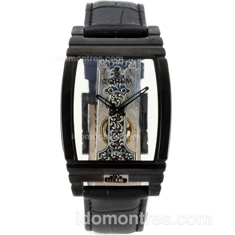 Corum Golden Bridge Automatic PVD Case with Leather Strap
