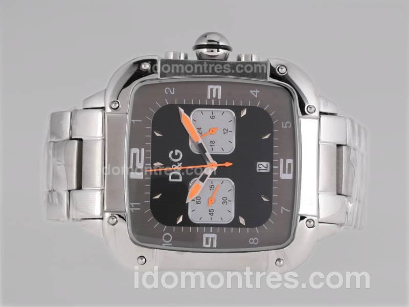 D&G Working Chronograph with Black Dial