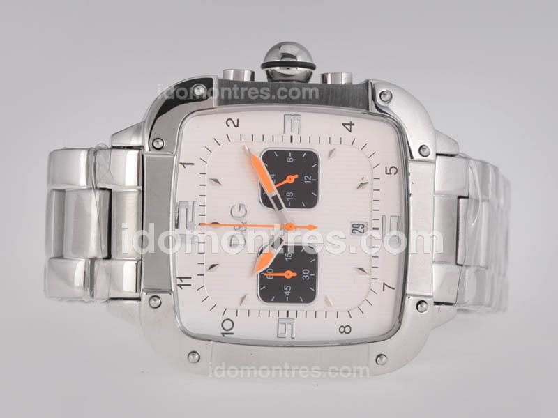 D&G Working Chronograph with White Dial