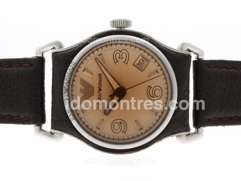 Emporio Armani Classic with Champagne Dial-Couple Watch
