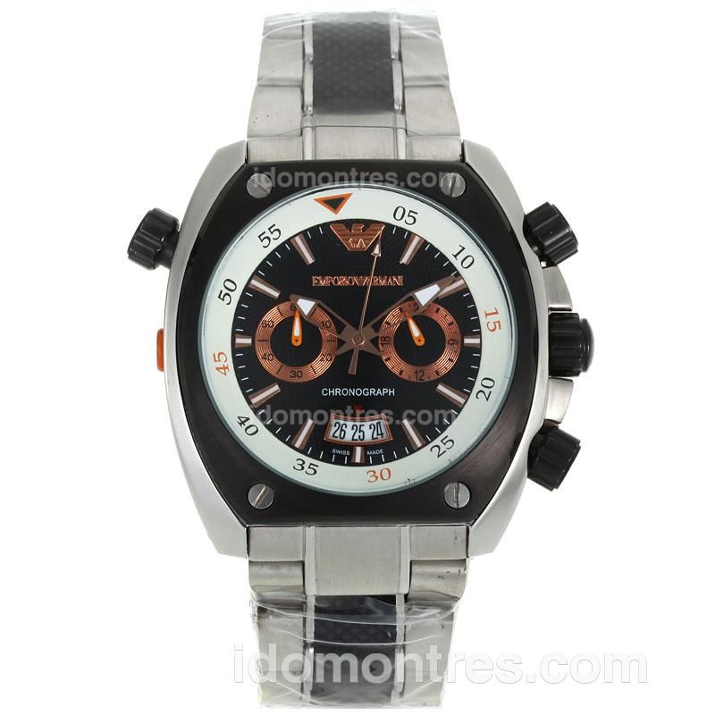 Emporio Armani Working Chronograph with Black Dial