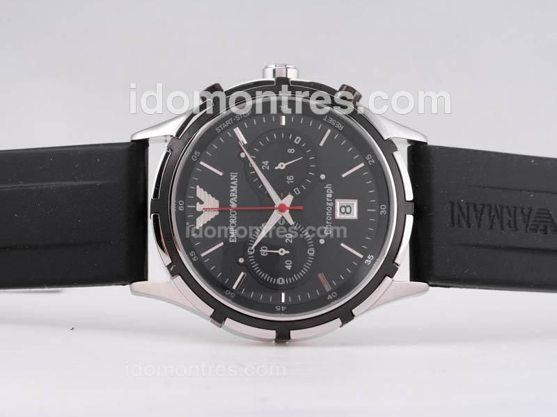 Emporio Armani Working Chronograph with Black Dial