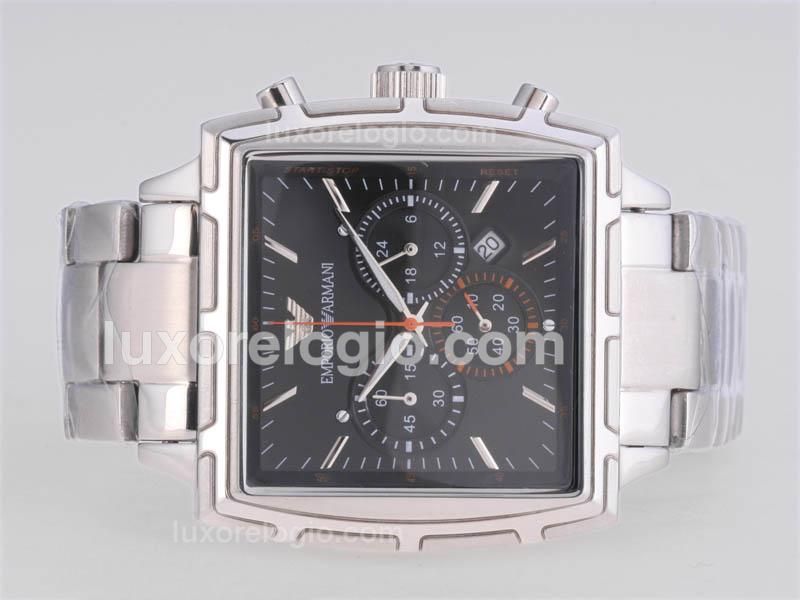 Emporio Armani Working Chronograph with Black Dial