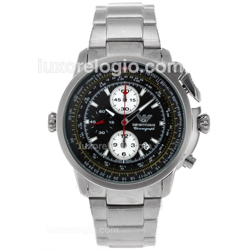 Emporio Armani Working Chronograph with Black Dial