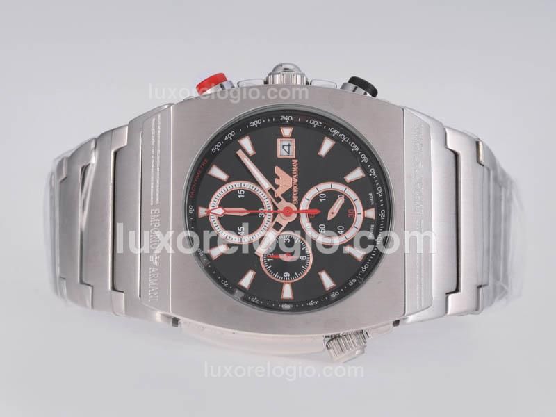 Emporio Armani Working Chronograph with Black Dial
