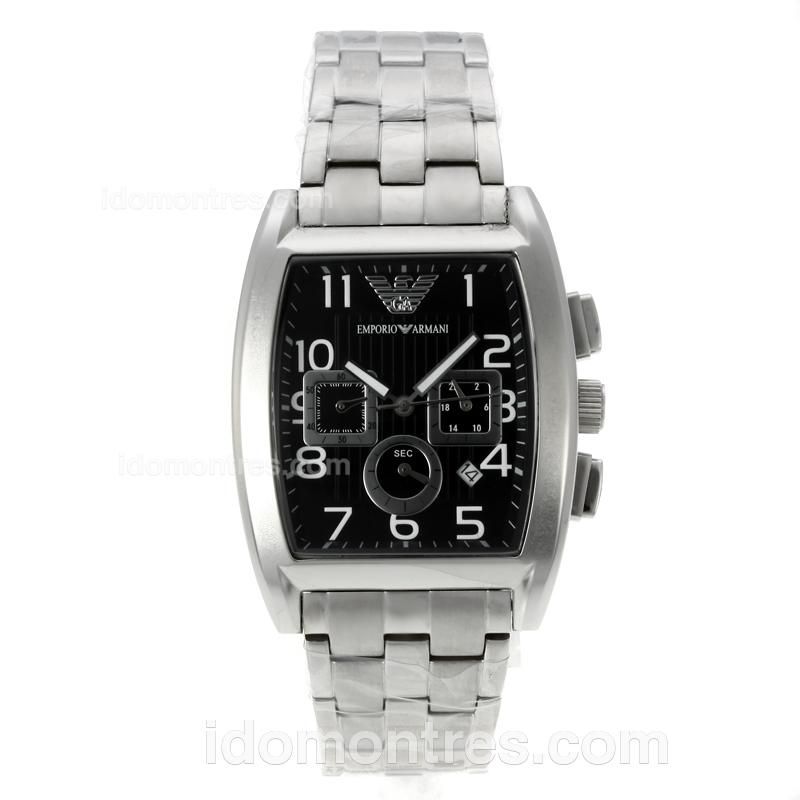 Emporio Armani Working Chronograph with Black Dial S/S