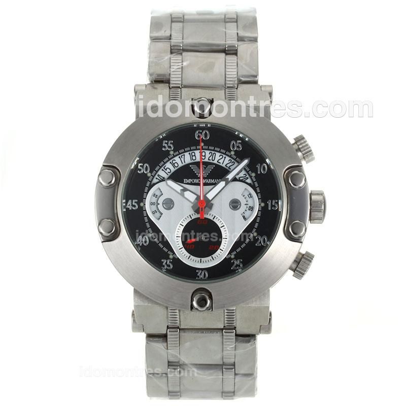 Emporio Armani Working Chronograph with Black Dial S/S