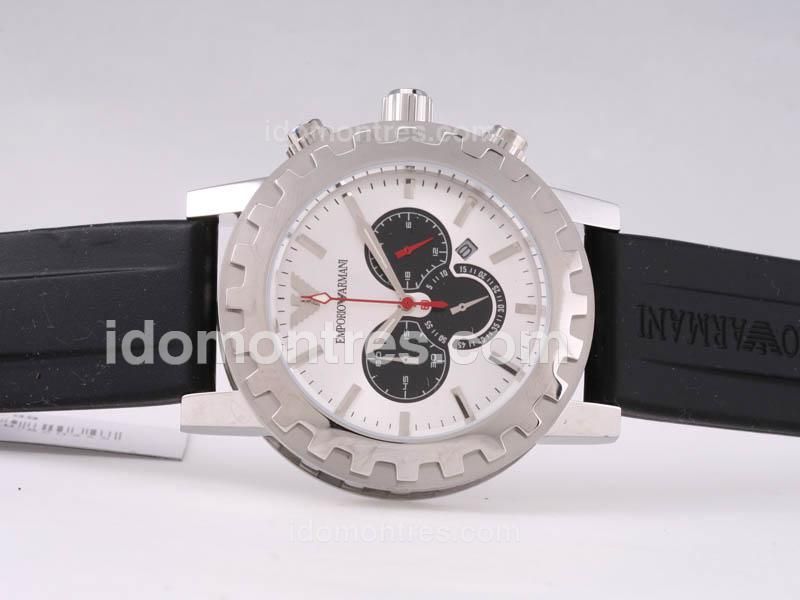 Emporio Armani Working Chronograph with White Dial