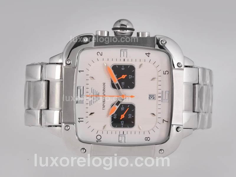 Emporio Armani Working Chronograph with White Dial