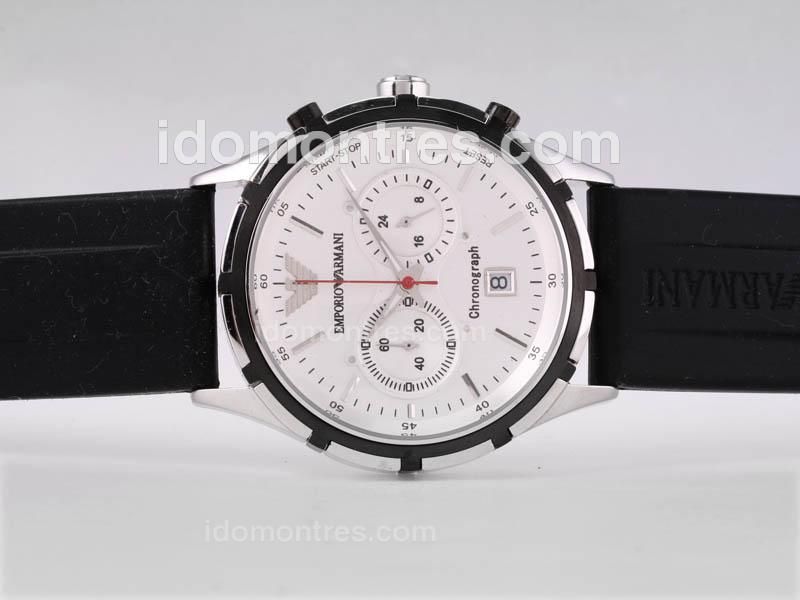 Emporio Armani Working Chronograph with White Dial