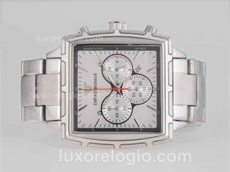 Emporio Armani Working Chronograph with White Dial