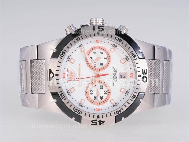 Emporio Armani Working Chronograph with White Dial