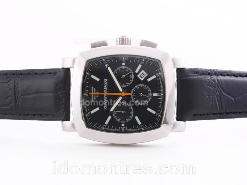 Emprprio Armani Classic Working Chronograph with Black Dial