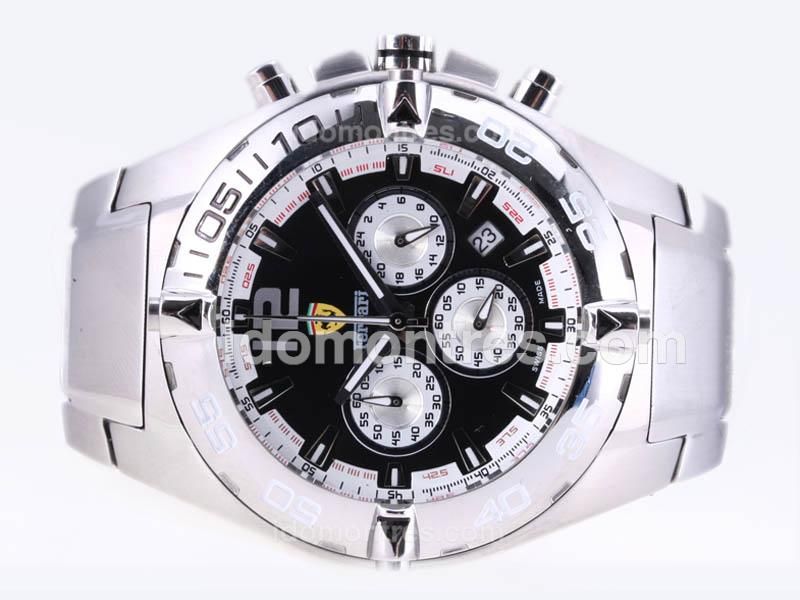 Ferrari Working Chronograph with Black Dial-New Version