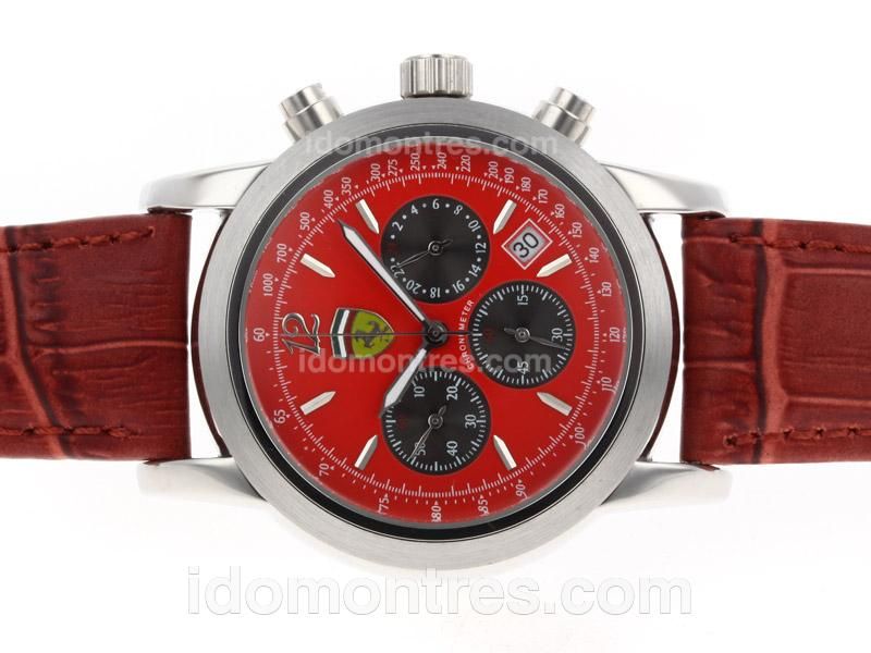 Ferrari Working Chronograph with Red Dial and Strap