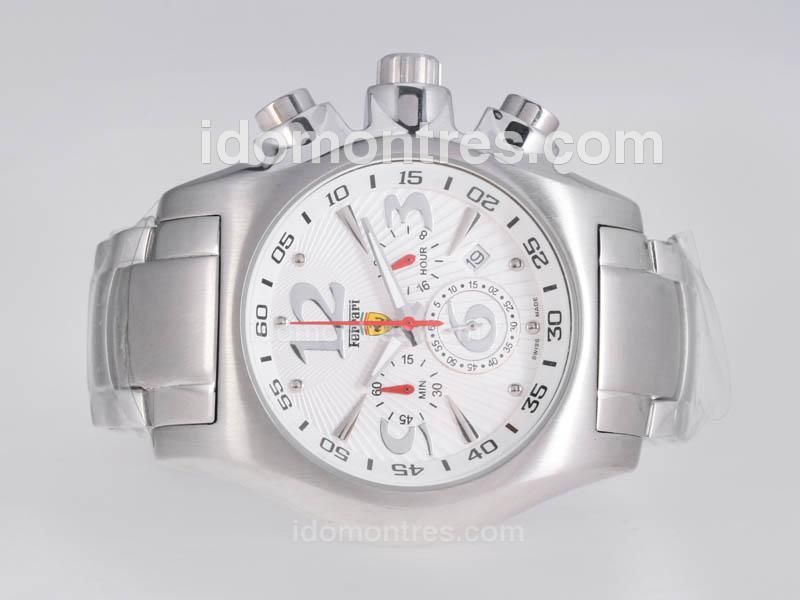 Ferrari Working Chronograph with White Dial